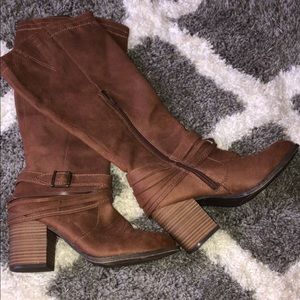 Brown tall boots